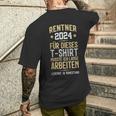 Rentner 2024 Retirement Pension T-Shirt mit Rückendruck Geschenke für Ihn