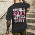 Rentnerin 2024 Eine Legende Geht In Rente T-Shirt mit Rückendruck Geschenke für Ihn
