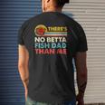 There's No Betta Fish Dad Than Me Vintage Betta Fish Gear Mens Back Print T-shirt Gifts for Him