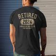 Retired 2024 Retirement Worked Whole Life For This Men's T-shirt Back Print Gifts for Him