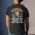 Retired 2024 Retirement I Worked My Whole Life For This Men's T-shirt Back Print Gifts for Him