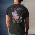 Retired Flamingo Lover Retirement Party Coworker 2021 Mens Back Print T-shirt Gifts for Him