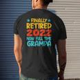 Retired Grampa 2022 Grandpa Retirement Party Mens Back Print T-shirt Gifts for Him