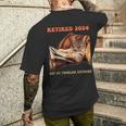 Retired Not My Problem Anymore Cat Retirement 2024 Men's T-shirt Back Print Gifts for Him