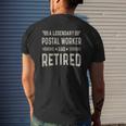 Retired Postal Worker Shirt Legendary Postal Worker Mens Back Print T-shirt Gifts for Him