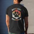 Retro Best Cat Dad Ever Cats Daddy Kitten Owner Mens Back Print T-shirt Gifts for Him