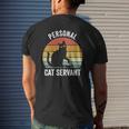 Retro Ca Black Cat Personal Cat Servant Cat Lover Mens Back Print T-shirt Gifts for Him