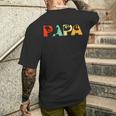 Retro Faultier Papa Lustiger Papa Faultieratertag Kapuzenjacke T-Shirt mit Rückendruck Geschenke für Ihn