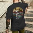 Retro Judo Kampfsport-Kurzärmliges Herren-T-Kurzärmliges Herren-T-Shirt, Vintage Streifen & Wurfgrafik Tee Geschenke für Ihn