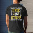 Retro Thats What I Do I Fix Stuff And I Know Things Dad Mens Back Print T-shirt Gifts for Him