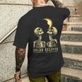 Retro Total Solar Eclipse 2024 Skeleten For Women Men's T-shirt Back Print Gifts for Him