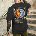 Retro Total Solar Eclipse Noblesville Indiana Men's T-shirt Back Print Gifts for Him