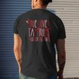 Retro Valentines True Love And Tantrums Toddler Valentines Mens Back Print T-shirt Gifts for Him