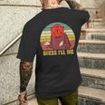 Retro Vintage Gaming Guess I'll Die Dice Rpg Gamer Men's T-shirt Back Print Gifts for Him