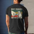 Retro Vintage Squirrel Best Friend For Life Fist Bump V2 Mens Back Print T-shirt Gifts for Him