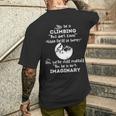 Rock Climbing Husband For Wife Wedding Anniversary Men's T-shirt Back Print Gifts for Him