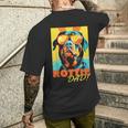 Rottie Dad — Rottweiler Papa Imintage-Look Lustig T-Shirt mit Rückendruck Geschenke für Ihn