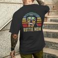 Rottie Mom Rottweiler Dog Vintage Retro Sunset Beach Vibe Men's T-shirt Back Print Gifts for Him
