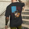 Rottweiler Usa American Flag Patriotic Dog Rottweiler Men's T-shirt Back Print Gifts for Him