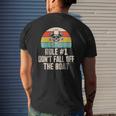 Rule 1 Don't Fall Off Boat Pirate Skull Tampa Gasparilla Mens Back Print T-shirt Gifts for Him