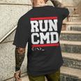 Run Cmd C Command Prompt Windows Ms Dos CmdExe Men's T-shirt Back Print Funny Gifts