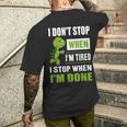 Running I Don't Shop When I'm Tired I Shop When I'm Done Men's T-shirt Back Print Gifts for Him