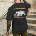 Russland Fernfahrer Kyrillisch Russischer Papa Lkw Fahrer T-Shirt mit Rückendruck Geschenke für Ihn