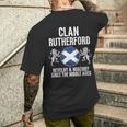 Rutherford Clan Scottish Family Name Scotland Heraldry Men's T-shirt Back Print Gifts for Him