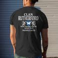 Rutherford Scottish Family Clan Scotland Name Mens Back Print T-shirt Gifts for Him