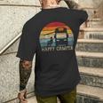 Rv Camping 70S 80S Retro Happy Camper Men's T-shirt Back Print Gifts for Him