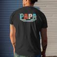 'S Papa Pilot Aviation Airman Aircraft Mechanics Dad Mens Back Print T-shirt Gifts for Him