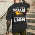 On A Safari Looking For Lion Family Vacation Men's T-shirt Back Print Gifts for Him