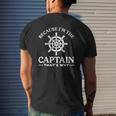 Sailing Dad Because I'm The Captain That's Why Mens Back Print T-shirt Gifts for Him