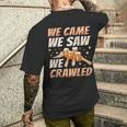We Came We Saw We Crawled Bar Crawl Craft Beer Pub Hopping Men's T-shirt Back Print Gifts for Him