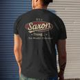 Saxon Shirt Personalized NameShirt Name Print T Shirts Shirts With Name Saxon Mens Back Print T-shirt Gifts for Him