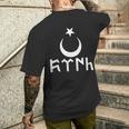 Schlichtes Göktürk Alttürkische Schrift T-Shirt mit Rückendruck Geschenke für Ihn