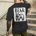 Schöner Amerikanischer Schwarzbär T-Shirt mit Rückendruck Geschenke für Ihn