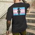 Seahorse Dad Pregnant Trans Man Men's T-shirt Back Print Gifts for Him