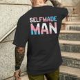 Selfmade Man Transgender Trans Pride Flag Transsexual Ftm T-Shirt mit Rückendruck Geschenke für Ihn