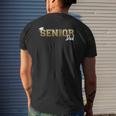 Senior Dad Class Of 2022 Graduate Proud Father Graduation Mens Back Print T-shirt Gifts for Him