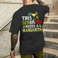This Senorita Needs A Margarita Cinco De Mayo Women Men's T-shirt Back Print Gifts for Him