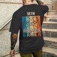 Seth Name Personalised Legendary Gamer Men's T-shirt Back Print Gifts for Him