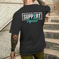 Sexual Assault Awareness Support Squad I Wear Teal Ribbon Men's T-shirt Back Print Gifts for Him