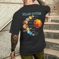 Sistema Solar Para Niños Niños Planetas Ciencia Amantes Del Camiseta Hombre Estampado Espalda Regalos para él