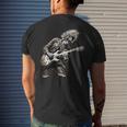 Skeleton Guitar Guy Rock And Roll Band Rock On Men's T-shirt Back Print Gifts for Him
