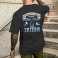 Ski Unterschatzniemals Eine Alten Mann Auf Skiern Untersch T-Shirt mit Rückendruck Geschenke für Ihn