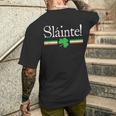 Sláinte Irland Kleeblatt Irische Flagge Lustig Ireland S T-Shirt mit Rückendruck Geschenke für Ihn