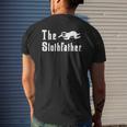 The Slothfather Sloth Father Dad Humor Fathers Day Mens Back Print T-shirt Gifts for Him