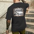 Soccer Nonnie Leopard Soccer Lover Mother's Father's Day Men's T-shirt Back Print Gifts for Him