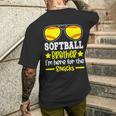 Softball Brother I'm Just Here For The Snacks Retro Men's T-shirt Back Print Gifts for Him